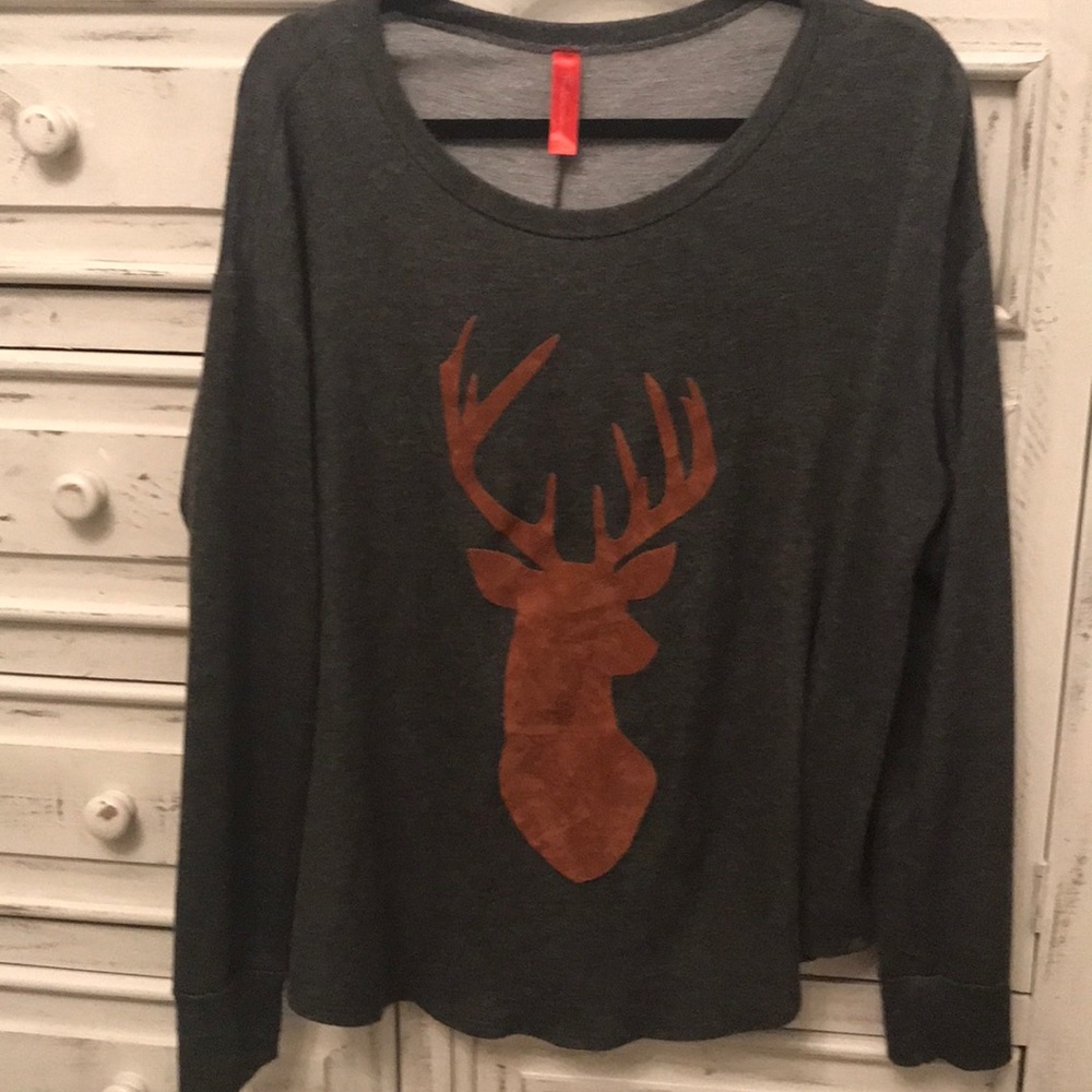 Velvet deer Christmas sweater